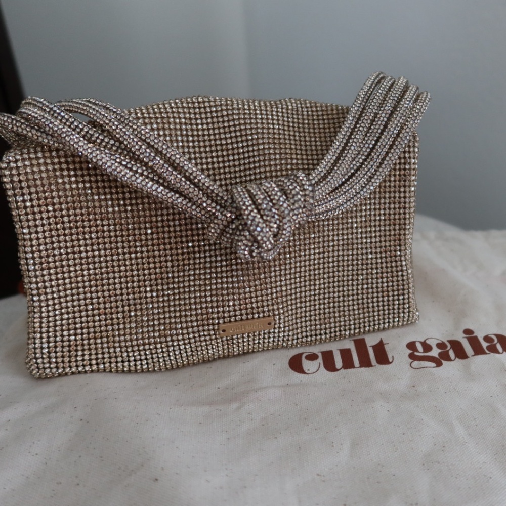 Cult Gaia Sienna Mini Top Handle Bag in Sand Dollar Color